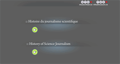 Desktop Screenshot of journalisme-scientifique.podcastmcq.org